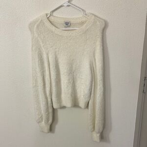 Aritzia Cream Fuzzy Sweater
